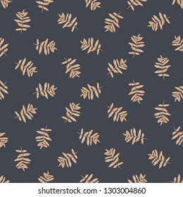 seamless floral pattern with hand drawn foliage
