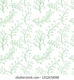 Seamless floral pattern. Hand drawn floral seamless background.