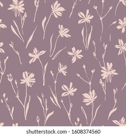 Seamless floral pattern. Hand drawn, vector graphics.