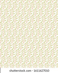 seamless floral pattern with hand drawn abstract shapes 