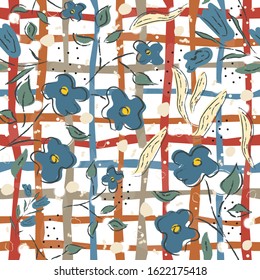 Seamless Floral Pattern. Hand Drawn. Vector Illustration