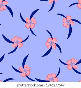 seamless floral pattern with hand drawn apple blossom flowers. creative floral designs for fabric, wrapping, wallpaper, textile, apparel. vector illustration