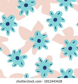 Flores dibujadas a mano sin motivos florales. Diseño creativo para prendas de vestir, tela, textil, papelería, envoltura, papel pintado. ilustración vectorial. 