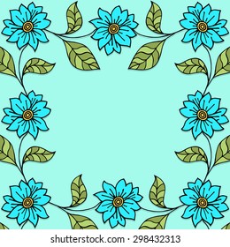 Seamless Floral Pattern. Hand Drawn Floral Texture, Decorative Flowers