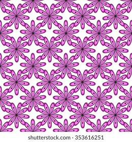 Seamless Floral Pattern. Hand Drawn Floral Texture, Decorative Flowers
