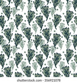 Seamless floral pattern. Hand drawn botanical background