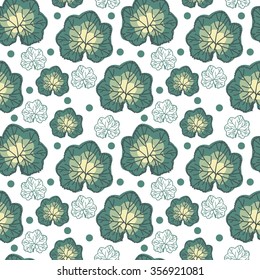 Seamless floral pattern. Hand drawn botanical background