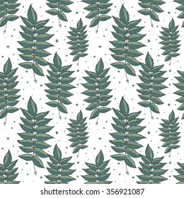 Seamless floral pattern. Hand drawn botanical background