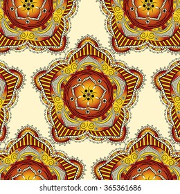  Seamless Floral Pattern. Hand Drawn Floral Texture, Decorative Flowers