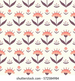 Seamless floral pattern with hand drawn elements. Can be used for wallpaper, poster design, wrapping paper, surface texture, web backgrounds, print on textile and covers