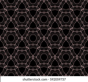 seamless floral pattern with hand drawn texture. Ornament for interior design, greeting cards, birthday or wedding invitations, fabric print. Ethnic background in arabian style
