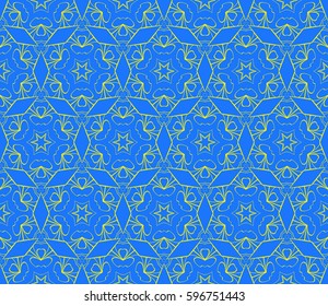 seamless floral pattern with hand drawn texture. Ornament for interior design, greeting cards, birthday or wedding invitations, fabric print. Ethnic background in arabian style.