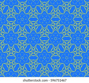 seamless floral pattern with hand drawn texture. Ornament for interior design, greeting cards, birthday or wedding invitations, fabric print. Ethnic background in arabian style.