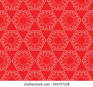 seamless floral pattern with hand drawn texture. Ornament for interior design, greeting cards, birthday or wedding invitations, fabric print. Ethnic background in arabian style