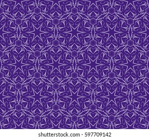 seamless floral pattern with hand drawn texture. Ornament for interior design, greeting cards, birthday or wedding invitations, fabric print. Ethnic background in arabian style.