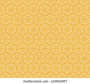 seamless floral pattern with hand drawn texture. Ornament for interior design, greeting cards, birthday or wedding invitations, fabric print. Ethnic background in arabian style.
