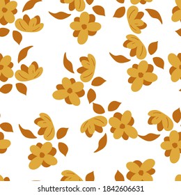 seamless floral pattern with hand-drawn flowers vector illustration. Good for, wallpaper, card, textile, fabric, stationary.