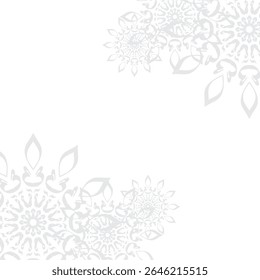 Seamless Floral Pattern with Hand-Drawn Line Art Flowers in Monochrome Style