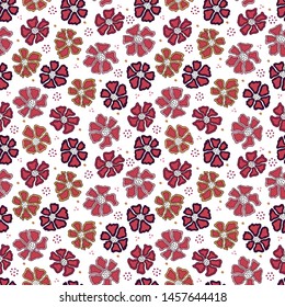 seamless floral pattern hand-drawn, vector illustrations.  eps10