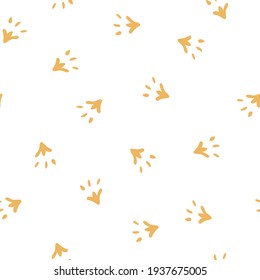 seamless floral pattern with hand-drawn yellow flower vector illustration. Good for wallpaper, fabric, cover, stationary, paper.