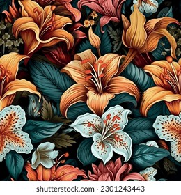 seamless floral pattern hawaii wallpaper background