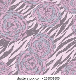 Seamless floral pattern hipster pattern.Vector retro pattern.Old background texture. Vintage pattern
