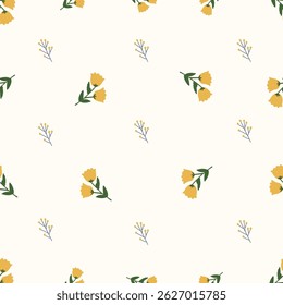 Padrão floral perfeito. Ideia para tecido, padrão de toalha de mesa, papel de embrulho, papel de presente. Imprimir ditsy. Os motivos estão espalhados aleatoriamente. Fundo de padrão de flor. padrão bonito.