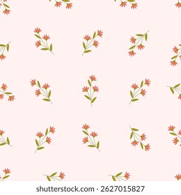 Padrão floral perfeito. Ideia para tecido, padrão de toalha de mesa, papel de embrulho, papel de presente. Imprimir ditsy. Os motivos estão espalhados aleatoriamente. Fundo de padrão de flor. padrão bonito.