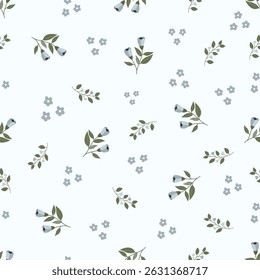 Patrón floral sin fisuras. Idea para la tela, patrón de mantel, papel de embalaje, papel de regalo. Imprimir sucio. Los motivos se dispersan al azar. Fondo de patrón de flores. lindo patrón.