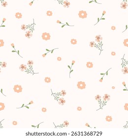 Patrón floral sin fisuras. Idea para la tela, patrón de mantel, papel de embalaje, papel de regalo. Imprimir sucio. Los motivos se dispersan al azar. Fondo de patrón de flores. lindo patrón.