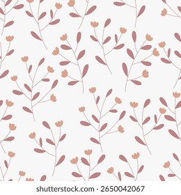 padrão floral sem costura. Ideia para tecido, padrão de toalha de mesa, papel de embrulho, papel de presente. Imprimir Ditsy. Motivos são espalhados aleatoriamente. fundo padrão botânico. flor e folhas padrão 