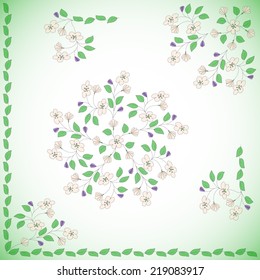 Seamless floral pattern for illustration