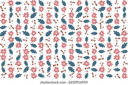 Paquete de ilustración de patrón floral sin costuras con estilo dibujado a mano, ideal para Fondos de pantalla, textiles y papelería.