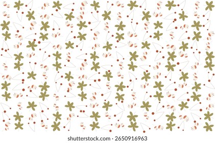 Seamless floral pattern illustration pack with hand-drawn style, ideal for wallpapers, textiles, and stationery.