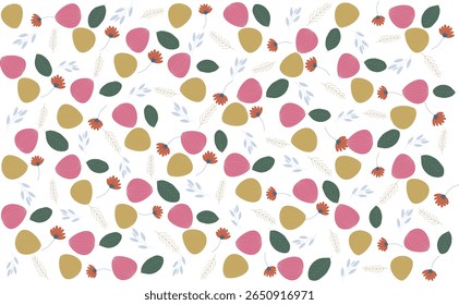 Seamless floral pattern illustration pack with hand-drawn style, ideal for wallpapers, textiles, and stationery.