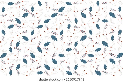 Paquete de ilustración de patrón floral sin costuras con estilo dibujado a mano, ideal para Fondos de pantalla, textiles y papelería