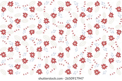 Paquete de ilustración de patrón floral sin costuras con estilo dibujado a mano, ideal para Fondos de pantalla, textiles y papelería