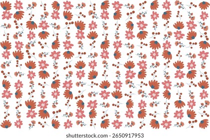 Seamless floral pattern illustration pack with hand-drawn style, ideal for wallpapers, textiles, and stationery