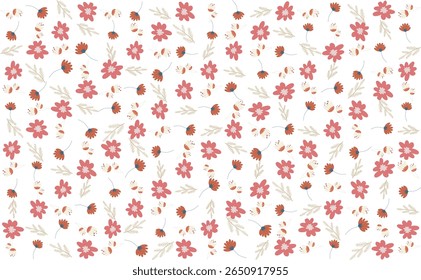 Seamless floral pattern illustration pack with hand-drawn style, ideal for wallpapers, textiles, and stationery