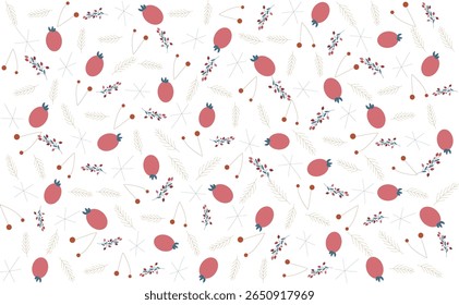 Seamless floral pattern illustration pack with hand-drawn style, ideal for wallpapers, textiles, and stationery
