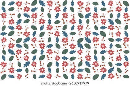 Seamless floral pattern illustration pack with hand-drawn style, ideal for wallpapers, textiles, and stationery