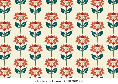 seamless floral pattern with intricate blooms, flowing leaves, and natural motifs perfect for wallpaper, fabric, wrapping paper, and garden-inspired designs