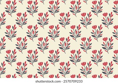 seamless floral pattern with intricate blossoms, lush leaves, and natural textures perfect for textile, wallpaper, wrapping paper, and nature-inspired designs