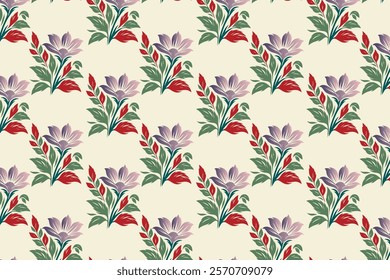 seamless floral pattern with intricate botanical elements for wallpaper fabric wrapping paper nature inspired prints and garden theme backgrounds