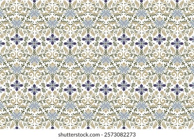 seamless floral pattern with intricate flower and leaf motifs for textile fabric wallpaper vintage fashion design ornamental patterns for creative projects and background inspiration