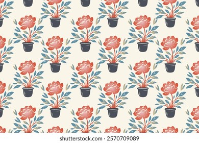 seamless floral pattern with intricate flowers and leaves for fabric wallpaper wrapping paper nature inspired backgrounds and botanical garden designs