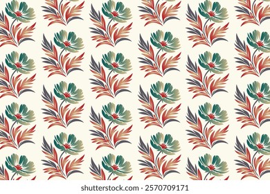 seamless floral pattern with intricate flowers, flowing stems, and lush foliage ideal for wallpaper, textile, wrapping paper, and garden-themed designs