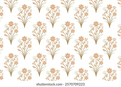 seamless floral pattern with intricate flowers, soft petals, and organic details perfect for textile, wallpaper, wrapping paper, and nature-inspired designs