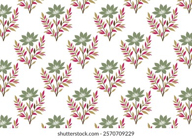 seamless floral pattern with intricate flowers, delicate leaves, and organic shapes perfect for wallpaper, fabric, wrapping paper, and botanical-inspired designs