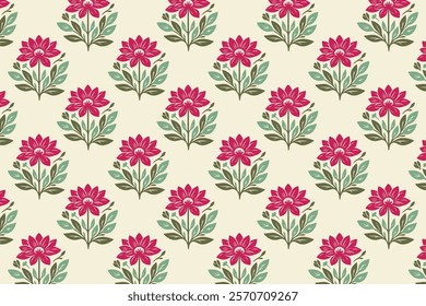 seamless floral pattern with intricate flowers, lush foliage, and organic details ideal for textile, wallpaper, wrapping paper, and nature-inspired designs